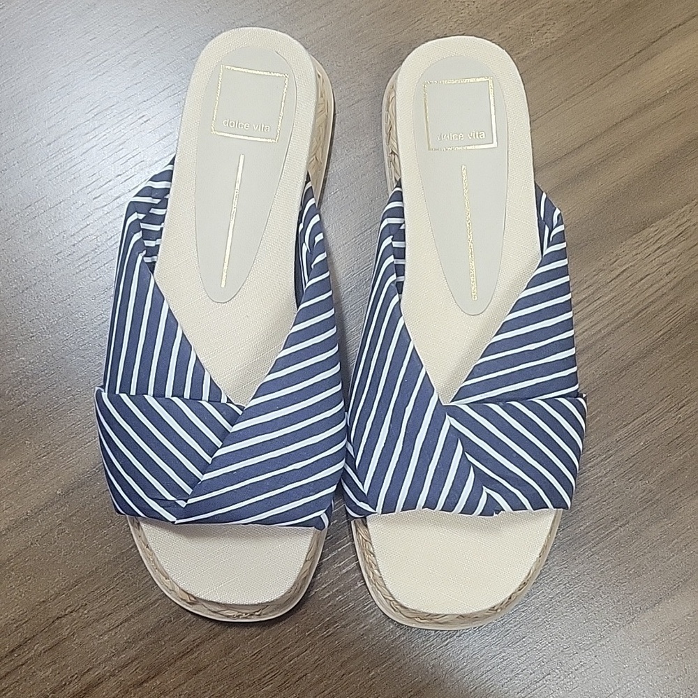 Dolce Vita Giza Knotted Platform square toe Slides-Size 8
